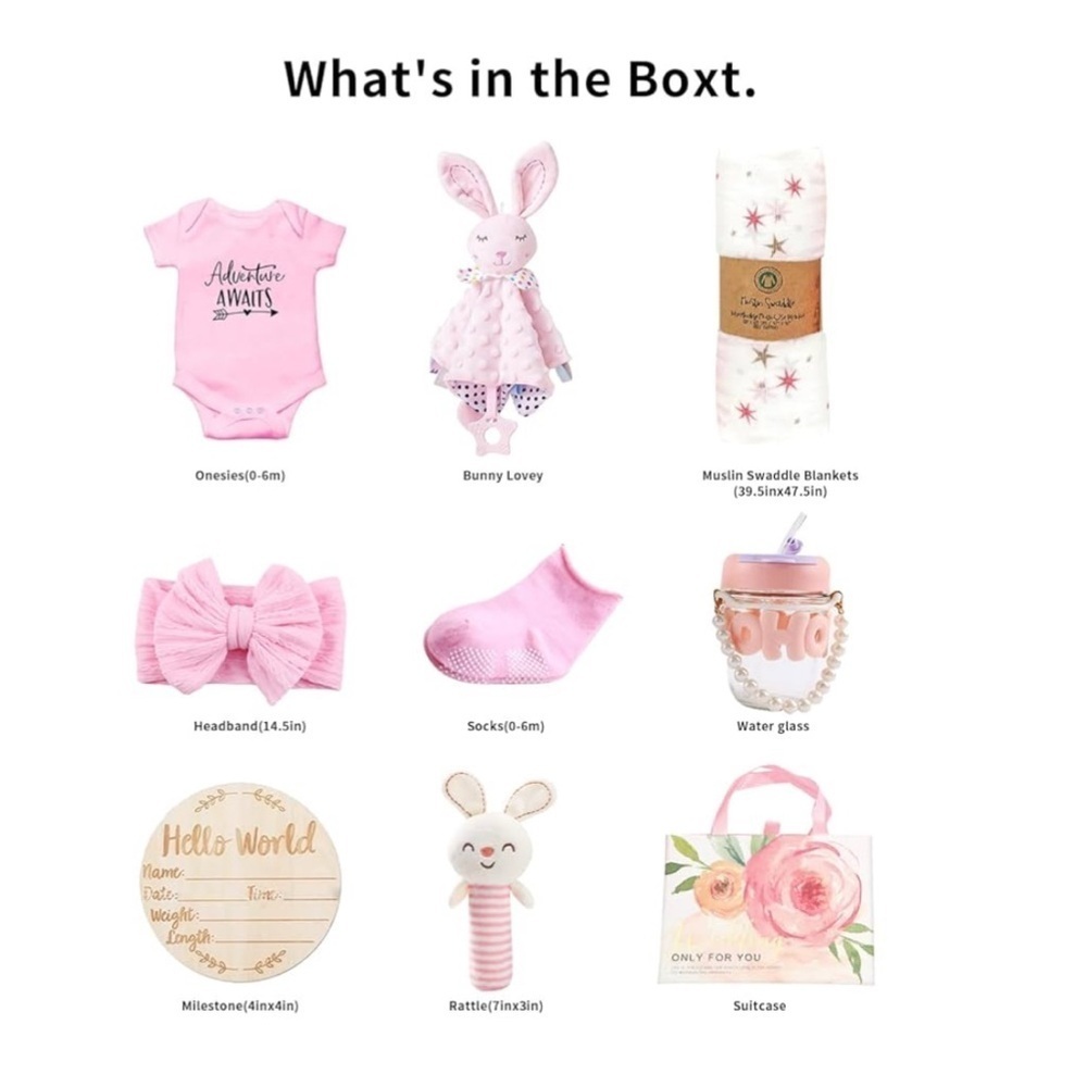 Pink Gift Set for New Moms or Expecting Mothers - Picture 2 of 3